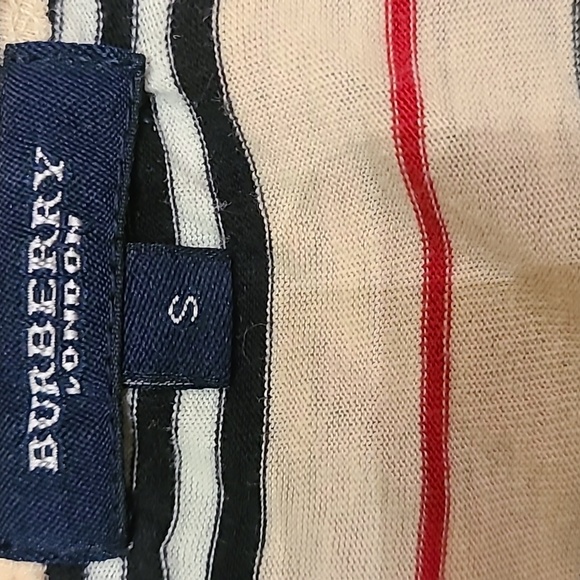 BURBERRY LONDON t-shirt in signature fabric and red BURBERRY logo size S - Picture 8 of 9